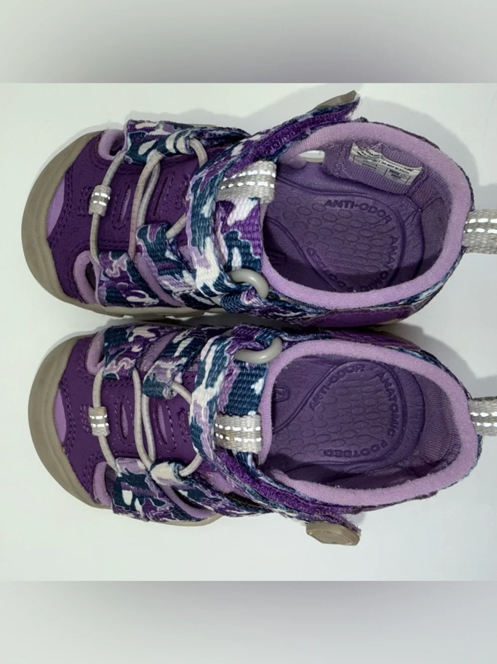 KEEN Newport H2 Toddler Sandals Purple Camo Closed Toe Water Shoes Size 5